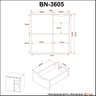 Gabinete Suspenso para Banheiro 60cm  - 6
