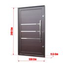 Ver imagem 4 de Porta Pivot.Alumínio Lamb.Evolution c/Pux.D.Elite Marrom Corten 240x130 Brimak