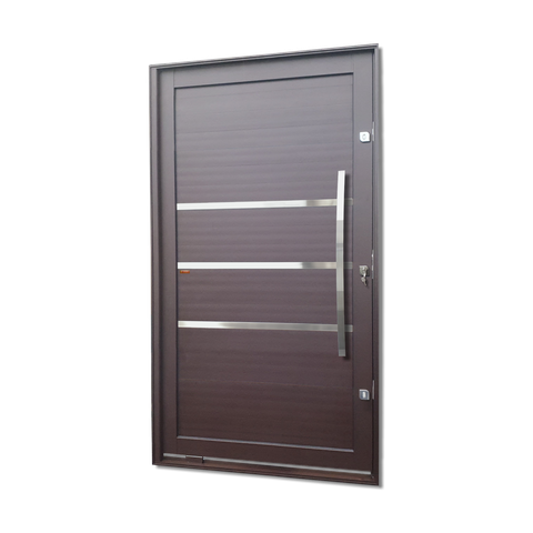 Porta Pivot.Alumínio Lamb.Evolution c/Pux.D.Elite Marrom Corten 240x130 Brimak