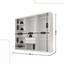 Ver imagem 3 de Guarda Roupa Infantil Sofia 100 Mdf 6 Portas e 2 Gavetas Moderna Mobília