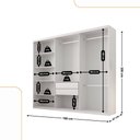 Ver imagem 3 de Guarda Roupa Infantil Sofia 100 Mdf 6 Portas e 2 Gavetas Moderna Mobília