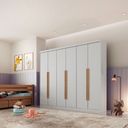 Ver imagem 1 de Guarda Roupa Infantil Sofia 100 Mdf 6 Portas e 2 Gavetas Moderna Mobília