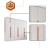 Guarda Roupa Infantil Sofia 100 Mdf 6 Portas e 2 Gavetas Moderna Mobília - 5