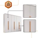 Ver imagem 5 de Guarda Roupa Infantil Sofia 100 Mdf 6 Portas e 2 Gavetas Moderna Mobília