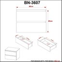 Ver imagem 5 de Gabinete Suspenso para Banheiro 60cm 2 Gavetas BN3607 Branco
