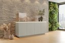 Ver imagem 1 de Buffet Luminus 4 Portas com LED 184 cm Off White - Mavaular