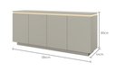 Ver imagem 3 de Buffet Luminus 4 Portas com LED 184 cm Off White - Mavaular