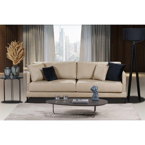 Sofá São Luiz Living 4 Lugares 2.20 Mt Linho Corriente Bege