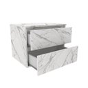 Ver imagem 5 de Gabinete Suspenso para Banheiro 60cm 2 Gavetas BN3607 Branco/Mármore