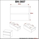 Ver imagem 6 de Gabinete Suspenso para Banheiro 60cm 2 Gavetas BN3607 Branco/Mármore