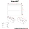 Gabinete Suspenso para Banheiro 60cm 2 Gavetas BN3607  - 6