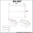 Ver imagem 6 de Gabinete Suspenso para Banheiro 60cm 2 Gavetas BN3607 Laranja/Amendoa/Branco