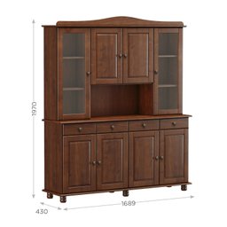 Cristaleira 8 Portas 4 Gavetas Rubi  - 4