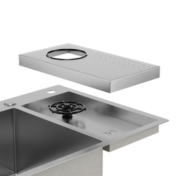 Cuba Gourmet para Cozinha Zurique Aço Inox 304 Lava Copos Goldenx - 2