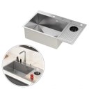 Ver imagem 1 de Cuba Gourmet para Cozinha Zurique Aço Inox 304 Lava Copos Goldenx