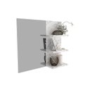 Ver imagem 3 de Espelheira Armário para Banheiro com Espelho BN3608 Branco/Mármore