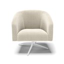 Ver imagem 4 de Kit 2 Poltronas Giratória Stella Bouclê Bege Base Cromada - D'Rossi
