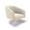 Ver imagem 3 de Kit 2 Poltronas Giratória Stella Bouclê Bege Base Cromada - D'Rossi