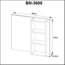 Ver imagem 4 de Espelheira para Banheiro 3 Nichos BN3609 Laranja/Amendoa