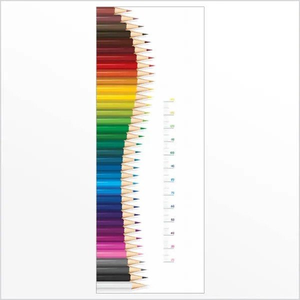 Adesivo de Porta Medidor de Altura Arte Destaque P - 0,73 X 2.13 Metros - 2