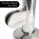 Ver mais imagens de Suporte Presilha Curva para Corrimão de Escada Tubo 2" / Vidro Preta