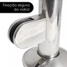 Suporte Presilha Curva para Corrimão de Escada Tubo 2" / Vidro Preta - 8