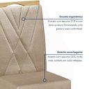 Ver imagem 4 de Kit 6 Cadeiras para Sala de Jantar Pés em Madeira Maciça Lara Bege/Cinamomo/Veludo