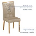 Ver imagem 7 de Kit 6 Cadeiras para Sala de Jantar Pés em Madeira Maciça Lara Bege/Cinamomo/Veludo