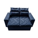 Ver imagem 5 de Sofá 3 Lugares Retrátil e Reclinável 1.80m Cama Inbox Smal com Bordado Pantográfico Suede Azul