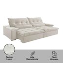 Ver imagem 4 de Sofá Nivus Linho 02 Módulos de 100m B25cm Meu Sofá Online A302 Linho Branco