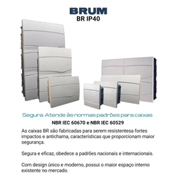 Quadro de Distribuição Centrinho Embutir 5 Disjuntores Brum - 4