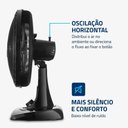 Ver imagem 4 de Ventilador de Mesa Mondial Super Power 6 Pás 3 Velocidades 40cm Preto Vsp-40-b - 220v