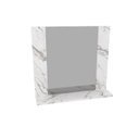 Ver imagem 4 de Espelheira Armário para Banheiro com Espelho 1 Prateleiras BN3610 Branco/Mármore