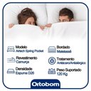 Ver imagem 2 de Cama Box Baú Queen Suede Bipartido + Colchão Molas Ensacadas Airtech Ortobom 69x158x198 Bege