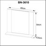 Espelheira para Banheiro 1 Prateleiras BN3610  - 5