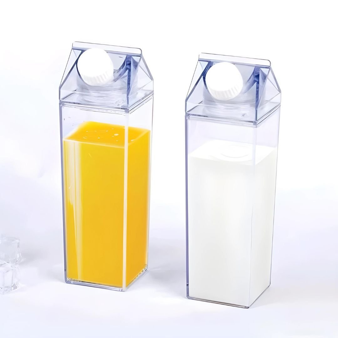 Garrafa Acrílica Transparente para Bebidas com Adesivo - 1