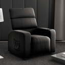 Ver imagem 1 de Poltrona Copenhague Veludo Inca Preto 60cm com Courino Whisky para Sala Quarto