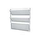 Ver imagem 2 de Janela Basculante de Aluminio com Abertura Central 1 Seção Vidro Mini Boreal 40x40cm Exclusiva Yescasa Branco