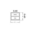 Ver imagem 3 de Janela Basculante de Aluminio com Abertura Central 1 Seção Vidro Mini Boreal 40x40cm Exclusiva Yescasa Branco
