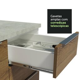 Armário de Cozinha Completa 290cm Branco/Rustic/Branco Stella Madesa 01 - 8