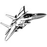 Adesivo de Parede Avião Caça - 60 x 45 cm - 2