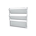 Ver imagem 2 de Janela Basculante de Aluminio com Abertura Central  Exclusivo 1 Seção Vidro Mini Boreal 50x50cm CRV