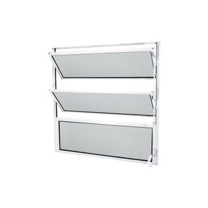 Janela Basculante Abertura Central Exclusivo 1 Seção Vidro Mini Boreal 50x50cm CRV Portas e Janelas