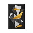Ver imagem 2 de Quadro Decorativo - Abstrato Triangulo Preto e Dourado Abg021 Tela Canvas - 60x40cm