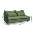 Ver imagem 6 de Sofá Modular 3 Lugares com Chaise e Pé Madeira Sôma CabeCasa MadeiraOriginals Verde
