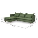 Ver imagem 5 de Sofá Modular 3 Lugares com Chaise e Pé Madeira Sôma CabeCasa MadeiraOriginals Verde