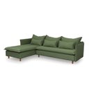 Ver imagem 4 de Sofá Modular 3 Lugares com Chaise e Pé Madeira Sôma CabeCasa MadeiraOriginals Verde