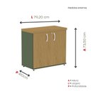 Ver imagem 5 de Armário para Escritório Baixo 2 Portas com Chave