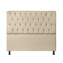 Ver imagem 2 de Cabeceira Estofada Box King Londres 1,95cm Vamfer Estofados Suede Bege