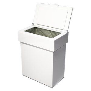 Lixeira Acrílico 6 Litros com Tampa e Abertura Horizontal Centauri Acrílicos LX-H Branco